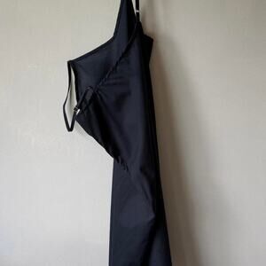 Navy blue cotton slip dress